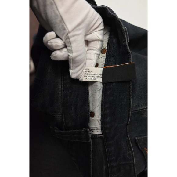 Nudie Thin Finn Jeans in Black Gray Denim Size 32 x 31 - Picture 8 of 8